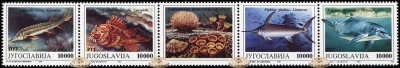 Югославия. 1993. Рыбы (Сцепка. MNH OG)