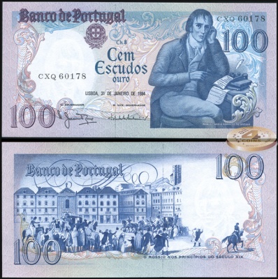 Португалия. 100 эскудо (Unc) 1984