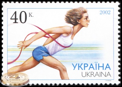 Украина. 2002. Легкая атлетика (Почтовая марка. MNH OG)