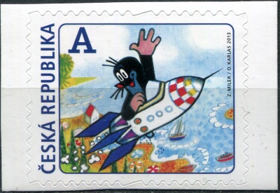 Чехия. 2013. Крот и ракета (Почтовая марка. MNH OG)