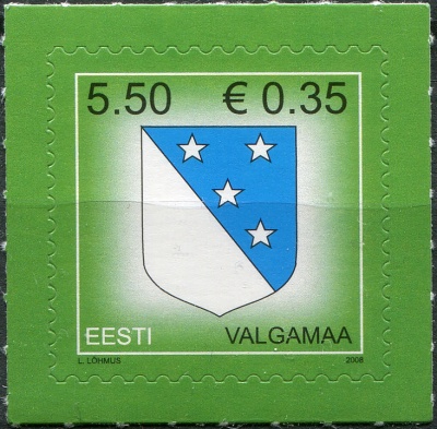 Эстония. 2008. Герб Валгамаа (Почтовая марка. MNH OG)