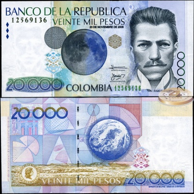 Колумбия. 20000 песо (Unc) 2006