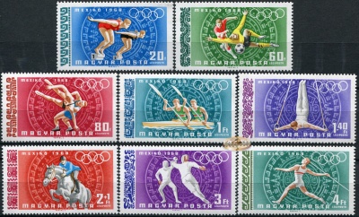 Венгрия. 1968. Летние Олимпийские игры в Мехико [Мексика] (Серия. MNH OG)
