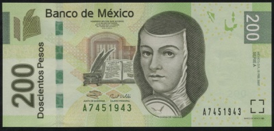 Мексика. 200 песо (Unc) 2009
