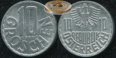 Австрия. 10 грошенов. 1971 (Unc)