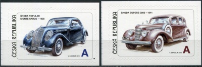 Чехия. 2014. Чешские автомобили. Škoda (Серия Почтовых марок. MNH OG)