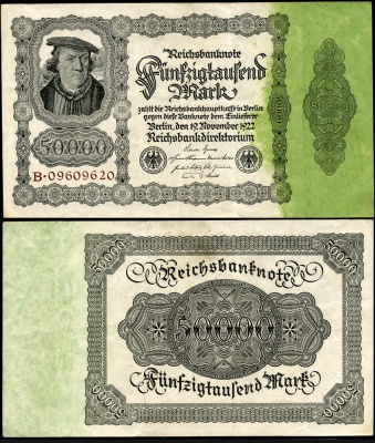 Германия (Веймарская респ.). 50000 марок (Unc) 1922