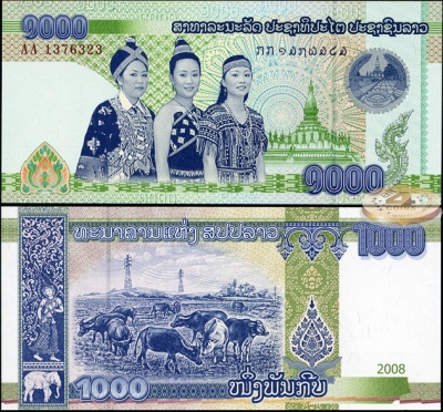 Лаос. 1000 кип (Unc) 2008