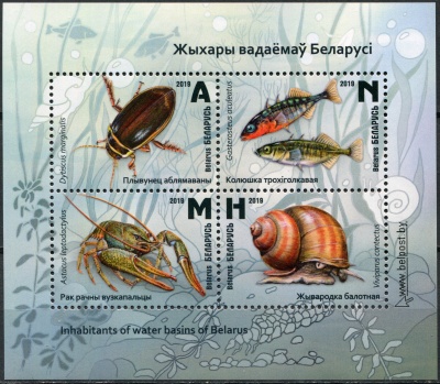 Беларусь. 2019. Дикая природа водно-болотных угодий (Блок. MNH OG)
