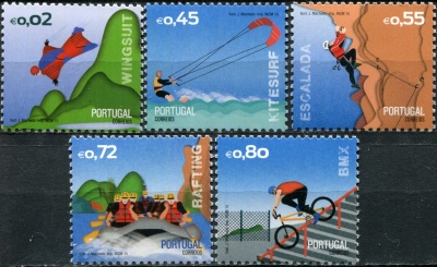 Португалия. 2015. Экстремальные виды спорта (Серия Почтовых марок. MNH OG)