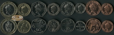 Святой Елены о-в. Набор №1 (8 монет. 1 биметалл) 1991-2003
