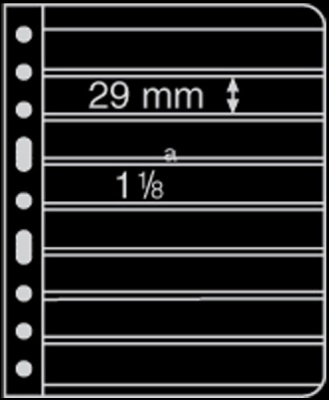 Черный лист Vario на 8 ячеек [1 шт] (Leuchtturm)
