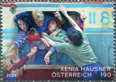 Австрия. 2024. Ксения Хауснер "Изгнанники 1", 2017 (Почтовая марка. MNH OG)