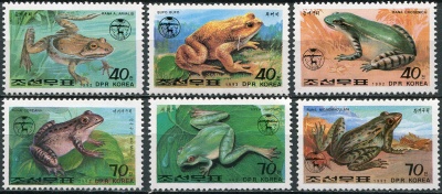 КНДР. 1992. Лягушки и жабы (Серия Почтовых марок. MNH OG)