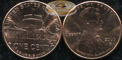 США. 1 цент. 2009.D (Unc)