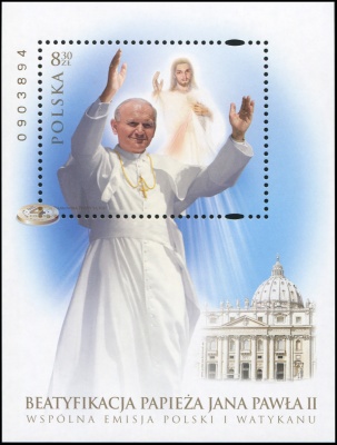 Польша. 2011. Беатификация Папы Иоанна Павла II (Блок. MNH OG)