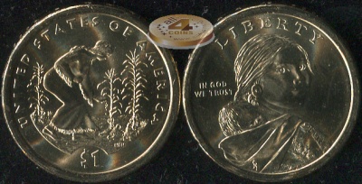 США. 1 доллар. 2009.P (Unc) Native