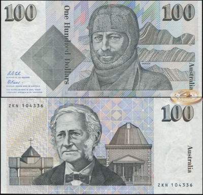 Австралия. 100 долларов (Unc) 1992