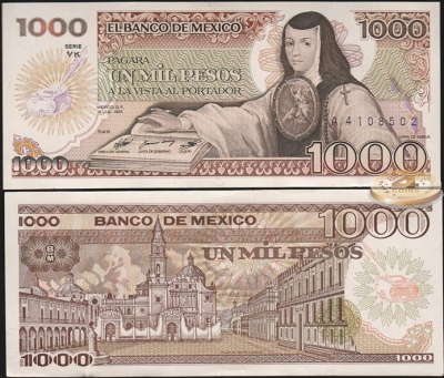 Мексика. 1000 песо (Unc) 1985