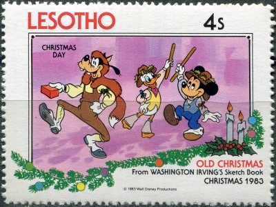 Лесото. 1983. Рождество - Дисней - Рождественский день (Почтовая марка. MNH OG)