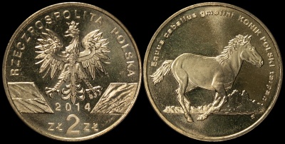 Польша. 2 злотых. 2014 (Unc) Польский коник