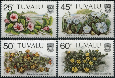 Тувалу. 1984. Пляжные цветы (Серия. MNH OG)