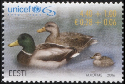 Эстония. 2006. Кряква (Anas platyrhynchos) (Почтовая марка. MNH OG)
