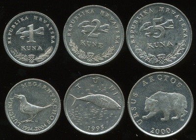 Хорватия. Набор №2 (3 монеты) 1993-2003