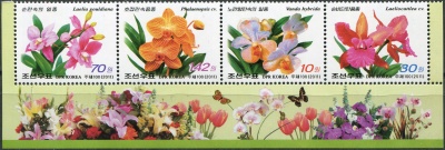 КНДР. 2011. Орхидеи (Сцепка. MNH OG)