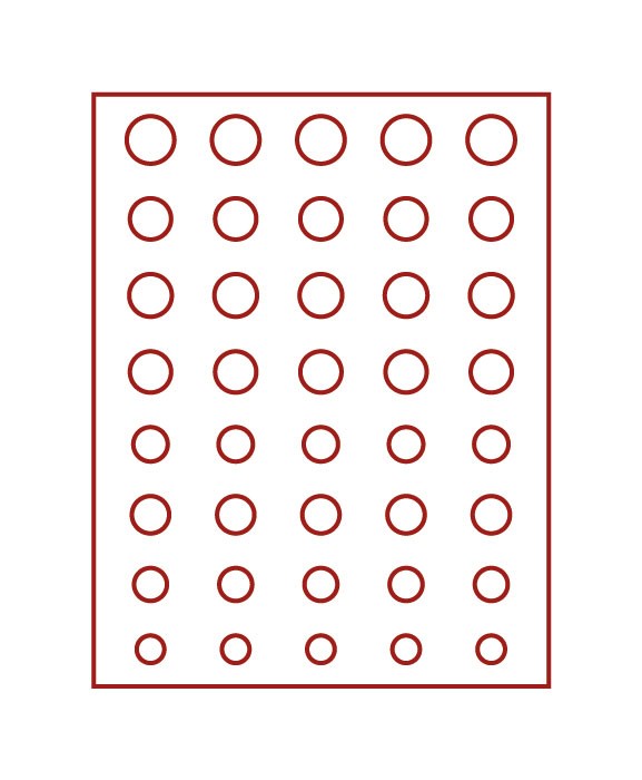 Бокс на 5 наборов монет евро (Lindner)