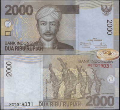 Индонезия. 2000 рупий (Unc) 2012