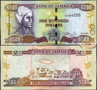 Ямайка. 500 долларов (Unc) 2008