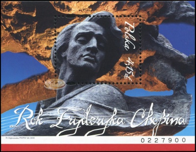 Польша. 2010. Год Фридерика Шопена (Блок. MNH OG)