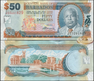 Барбадос. 50 долларов (Unc) 2009