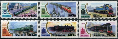 КНДР. 1989. Локомотивы (Серия Почтовых марок. MNH OG)