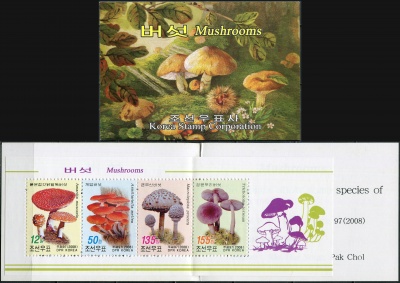 КНДР. 2008. Грибы (Марочный буклет. MNH OG)