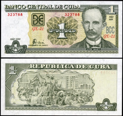Куба. 1 песо (Unc) 2004