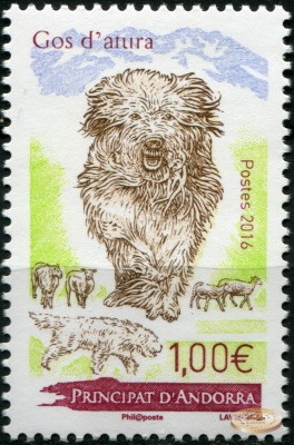 Андорра Французская. 2016. Пиренейская овчарка (Почтовая марка. MNH OG)