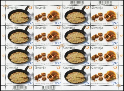 Словения. 2016. Словенские традиционные блюда (Малый лист. MNH OG)