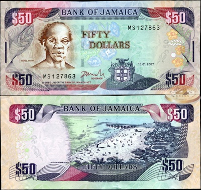 Ямайка. 50 долларов (Unc) 2007