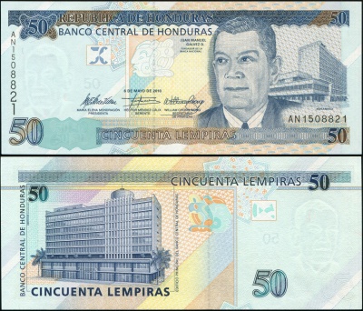 Гондурас. 50 лемпир (Unc) 2010