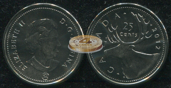 Канада. Монета 25 центов. 2012 (KM#493. Unc)