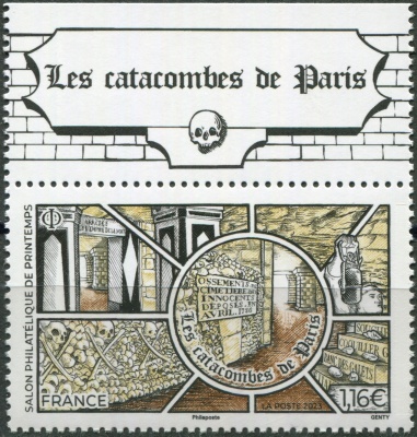 Франция. 2023. Парижские катакомбы (Почтовая марка. MNH OG)