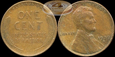 США. 1 цент. 1939.S (XF)