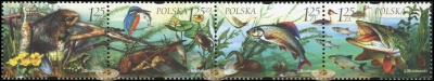 Польша. 2004. Пресноводная флора и фауна (Сцепка. MNH OG)