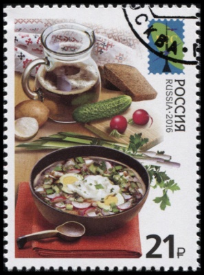 Россия. 2016. Народная кухня (Почтовая марка. CTO Гашеная)