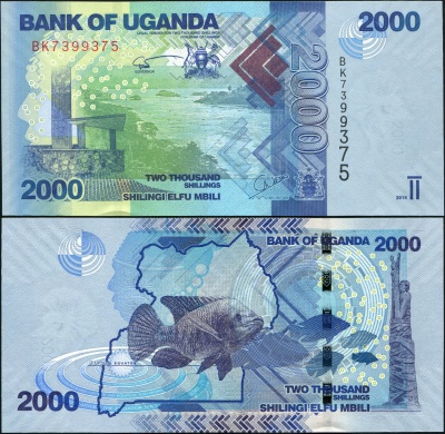 Уганда. 2000 шиллингов (Unc) 2015