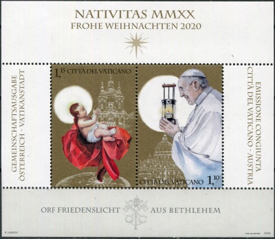 Ватикан. 2020. Рождество (Почтовый блок. MNH OG)