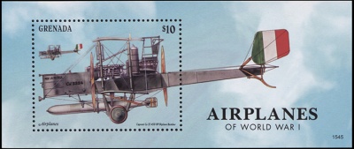Гренада. 2015. Самолеты Первой Мировой войны (Блок. MNH OG)