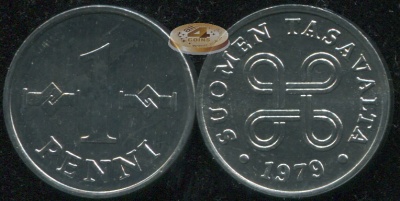 Финляндия. Монета 1 пенни. 1979 (KM#44a. Unc)